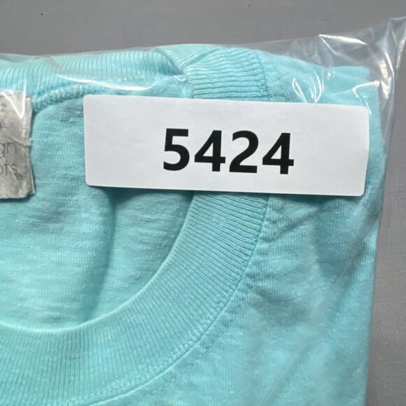 Vintage 80s Florida Beach Club Shirt Dress One Size Aqua Blue Cover‎ Up USA Made - Picture 10 of 10